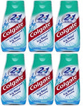 Colgate 2-in-1 Toothpaste & Mouthwash, Whitening Icy Blast, 4.6-Ounce Tubes (Pack of 6)