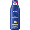 NIVEA Rich Nourishing Body Lotion (250ml), Rich 72H Hydration Moisturiser for Dry Skin Made with Deep Moisture Serum and Almond Oil, Intensive Hydration Body Lotion
