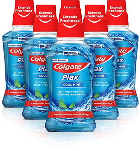 Colgate Plax Cool Mint Alcohol Free 250 ml (Pack of 6)