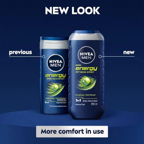 6 x NIVEA FOR MEN® Energy Shower Gel 250ml