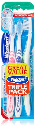 Wisdom Regular Fresh Plus Firm Toothbrushes - Triple pack