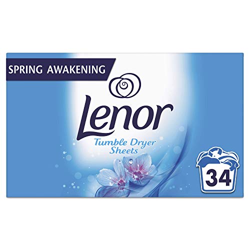 Lenor Fabric Softener Tumble Dryer, Sheets Spring Awakening, Pack of 12, Total 408 Sheets