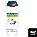 Palmolive Naturals Coconut & Milk Shower Gel and Body Wash 500ml, vitamin E body wash to nourish skin, leaves skin feeling soft, with plant-based almond milk, ingredients of 95% natural origin