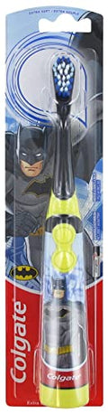Colgate Kids Battery Batman Extra Soft Bristles Toothbrush, 3+ Years, with Sonic Vibrating Bristles to Remove More Plaque and Slim Easy to Hold Handles
