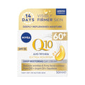 NIVEA Q10 Anti-Wrinkle 60+ Extra Nourishing Day Cream SPF15 (50ml), Deeply Restoring Anti Wrinkle Face Cream for Intense Hydration, Reduces Wrinkles and Firms Skin, Dry Skin Face Moisturiser