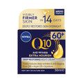NIVEA Q10 Anti-Wrinkle 60+ Extra Nourishing Night Cream (50ml), Deeply Restoring Anti Wrinkle Face Cream for Intense Hydration, Boosts Collagen and Firms Skin, Dry to Very Dry Skin