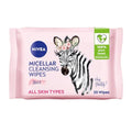 NIVEA Limited Edition Micellar Cleansing Wipes (25pcs), Biodegradable with Micellar Technology, Facial Wipes Effectively Removes Waterproof Make-Up and Mascara (Packaging maybe in different color)