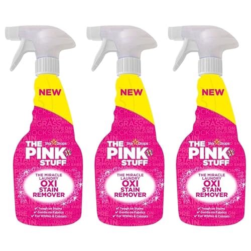 3 x The Pink Stuff The Miracle Laundry Oxi Fabric Stain Remover 500ml