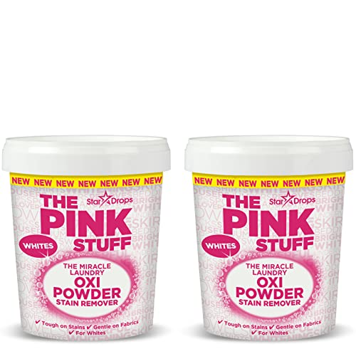 Stardrops - The Pink Stuff - The Miracle Laundry Oxi Powder Stain Remover For White’s Bundle (2 Whites Powder)
