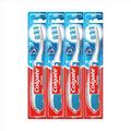 Colgate Portable Toothbrush - Travel Toothbrush Folds for Travelling - Adult Toothbrush with Soft Bristles - Toothbrush Multipack - 4 Pack