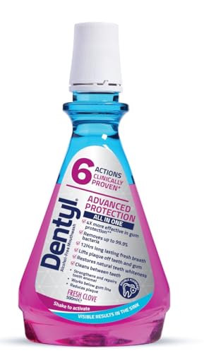Dentyl Advanced Protection Mouthwash, High Fluoride, Repairs and Protects Tooth Enamel, Alcohol Free, Fresh Clove, 500ml