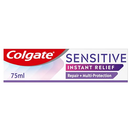 Colgate Sensitive Instant Relief Repair + Multi-Protection Toothpaste 75ml - Fluoride Toothpaste - Instant Sensitivity Relief* - Cavity Protection + Gum Health - Repairs Sensitive Areas of Teeth**